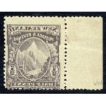 New Zealand 1898-1907 Pictorial Issue 1898 London Issue ½d. Mount Cook purple-slate with fine compl