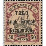 Togo 1914 (17 Sept.) overprinted by the Catholic Mission, Lomé, wide setting with lines 3mm. apart