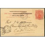 Zululand Postal Stationery Cards 1894 (31 Aug.) 1d. from Charles Johnson, the missionary at St. Aug