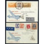 China 1941 (Dec.) First Chungking-Calcutta and return souvenir envelopes (2),
