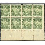 New Zealand Mount Cook Half Penny 1900 Thick, Soft, "Pirie" Paper, Perforation 11 Pale yellow-green