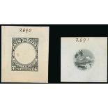 New Zealand 1898-1907 Pictorial Issue Local Printing Plate Proofs 4d. Lake Taupo Waterlow Die Proof