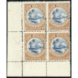 New Zealand 1898-1907 Pictorial Issue 1898 London Issue 1d. blue and yellow-brown Lake Taupo block