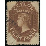 1861-64 Watermark Star Issue Clean-cut and Intermediate perf 14 to 15½ 8d. brown, intermediate perf