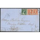 Grenada Postmarks and Cancellations Grenville (St. Andrew's) "D" 1873 (26 May) cover front and part