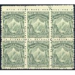 New Zealand Mount Cook Half Penny 1901 Thick, Soft, "Pirie" Paper with Vertical Mesh, Mixed Perfora