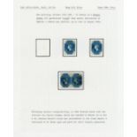 1861-64 Watermark Star Issue Rough perf 14 to 15½ 2/- deep dull blue horizontal pair and singles (2