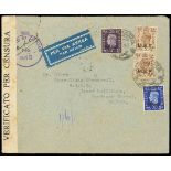 British Occupation of Italian Colonies Middle East Forces 1942 (16 July) censored airmail envelope