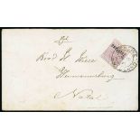 Zululand 1891 (15 Oct.) envelope from Eshowe to Hermannsburg, Natal,