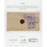 Malaya Johore 1931 (22 Apr.) envelope to England franked 5c., 10c. (2)