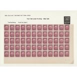 New Zealand 1898-1907 Pictorial Issue Local Printing Plate Proofs 1d. lake White Terrace, Plate 3,