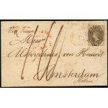 1861-64 Watermark Star Issue Covers 9d. rate to Holland via France 1862 (30 Jan.) entire from Colom
