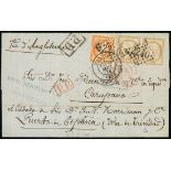 Trinidad Forwarding Agents J.N. Harriman: 1874 (7 Sept.) entire letter from Marseilles to Carupano,