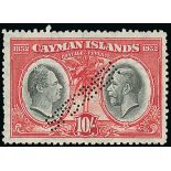 Cayman Islands 1932 Centenary Issue ½d. to 10/- set perforated "specimen", large part original gum,