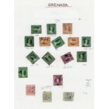 Grenada Postmarks and Cancellations St. David's "E" A collection of these rare double-circle datest