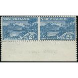 New Zealand 1898-1907 Pictorial Issue 1899-1903, No Watermark 2½d. blue "wakapitu" horizontal pair