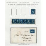 1861-64 Watermark Star Issue Clean-cut and Intermediate perf 14 to 15½ 1d. dull to deep blue, inter