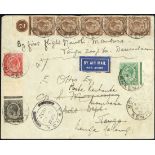 Kenya, Uganda and Tanganyika 1927-35 airmail selection of envelopes (13)