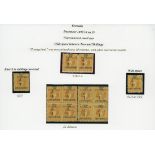Grenada 1888-91 Provisional Surcharges 1d. on 2/-, Vertical Format A small collection