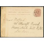 Grenada Postal Stationery Post Cards 1½d. card to London, cancelled