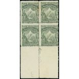 New Zealand Mount Cook Half Penny 1901 Thick, Soft, "Pirie" Paper with Vertical Mesh, Perforation 1