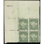 New Zealand Mount Cook Half Penny 1901 Thin, Hard "Cowan" Paper with Horizontal Mesh, Perforation 1