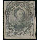 Canada 1851 laid paper 6d. slate violet,