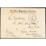 Zululand 1888 (10 Apr.) OHMS envelope from Eshowe to Sir. A.E. Havelock, the Governor of Natal, to