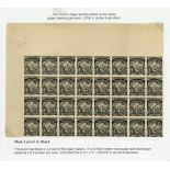New Zealand Mount Cook Half Penny 1907-08 Reduced Format, Proofs Plate 2 proof block of thirty-two