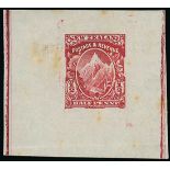 New Zealand Mount Cook Half Penny 1907-08 Reduced Format, Proofs Die proof in deep carmine on wove