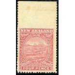 New Zealand 1898-1907 Pictorial Issue 1898 London Issue 4d. bright rose White Terraces from the top