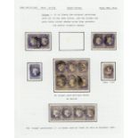 1861-64 Watermark Star Issue Clean-cut and Intermediate perf 14 to 15½ 1/- slate-violet, intermedia