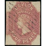 1857-59 White Paper, Watermark Star, Imperforate Issued Stamps