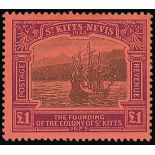 St. Kitts Nevis 1923 Tercentenary set