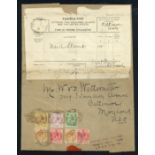 Grenada Postmarks and Cancellations Maritime Mail Parcel Post: 1897 (3 July) Parcel Post label to L