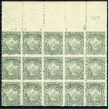 New Zealand Mount Cook Half Penny 1901 Thin, Hard "Basted Mills" Paper, Perforation 11x14 Green blo