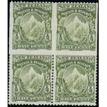 New Zealand Mount Cook Half Penny 1907-08 Reduced Format, Perf. 14x15