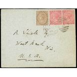 Bermuda 1888 (11 July) envelope from Ireland Isle to U.S.A.,