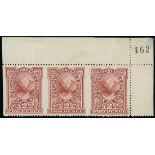 New Zealand 1898-1907 Pictorial Issue 1898 London Issue 2d. lake Pembroke Peak horizontal strip of