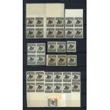 New Zealand 1898-1907 Pictorial Issue Proofs Selection (165) on stock pages, mostly without gum and