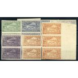 New Zealand 1898-1907 Pictorial Issue Proofs 1½d. Contingent, selection of vertical plate proof pai