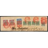 Malaya Straits Settlements revenues: 1923 (12 Dec.) Indenture bearing KGV $1, $2 and $25 (3, all wi