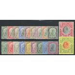 Montserrat 1903 ½d. to 5/-, 1908-14 MCA ½d. to 5/-, mint or unmounted mint;