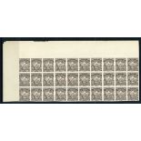 New Zealand 1898-1907 Pictorial Issue Proofs ½d. Mount Cook block of thirty (10x3) from the upper l