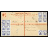 Grenada Postal Stationery Registered Envelopes 1898 (15 Sept.) McCorquodale size K envelope to Deme