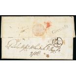 Grenada Postal History Straight-line "Grenada": 1785 (1 Jan.) folio entire letter from Hugh Fraser