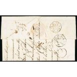 Grenada Postal History Crowned Circle: 1787 (28 Jan.) entire folio letter from T Townsend to London