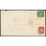 Trinidad 1870 (7 Mar.) envelope to Paris bearing 1863-80 (1d.) rose and 6d. bright green