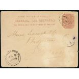 Grenada Postal Stationery Post Cards 1½d. card to Barbados, cancelled
