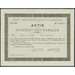 Casino in Euskirchen. Actie 100 RM, Euskirchen 31.12.1940, #1 !. The company was founded in 1897 an